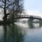 Bridge up-river from Lechlade. River Thames. UK.
