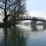 Bridge up-river from Lechlade. River Thames. UK.