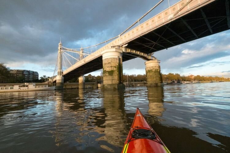 Albert Bridge, River Thames, London, UK