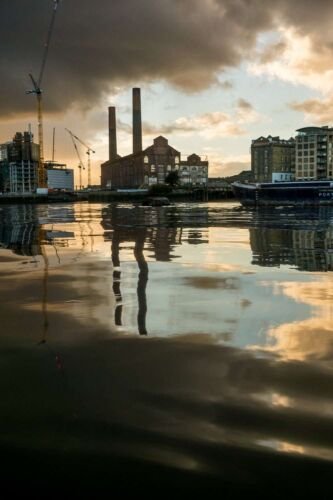 15. Lots Road Power Station, Chelsea. Lots Road Power Station, Chelsea Creek, River Thames, London, UK.