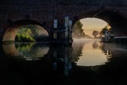 Sonning Bridge, River Thames. UK.