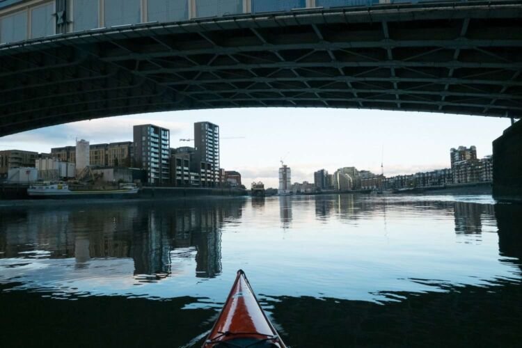 Wandsworth Bridge, River Thames, London, UK