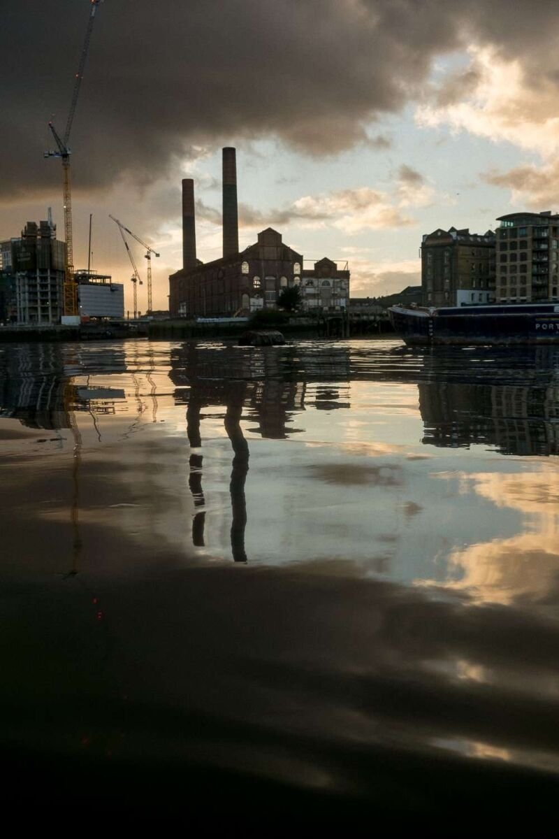 The Lots Road Power Station. Chelsea Creak, River Thames, London. UK.